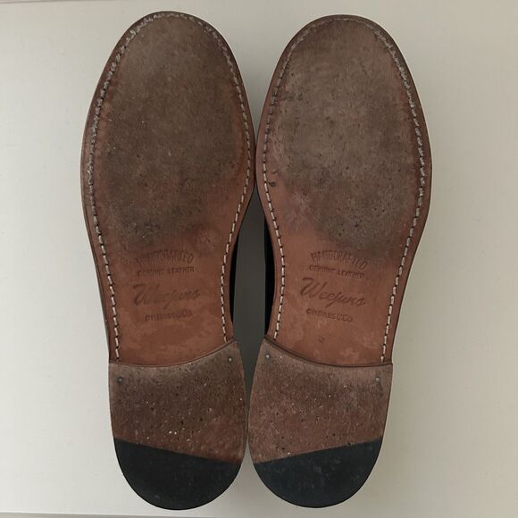 GH Bass Weejuns Sherman Black Brown Penny Loafers Mens 11D Limited Edition Shoes - Picture 12 of 13